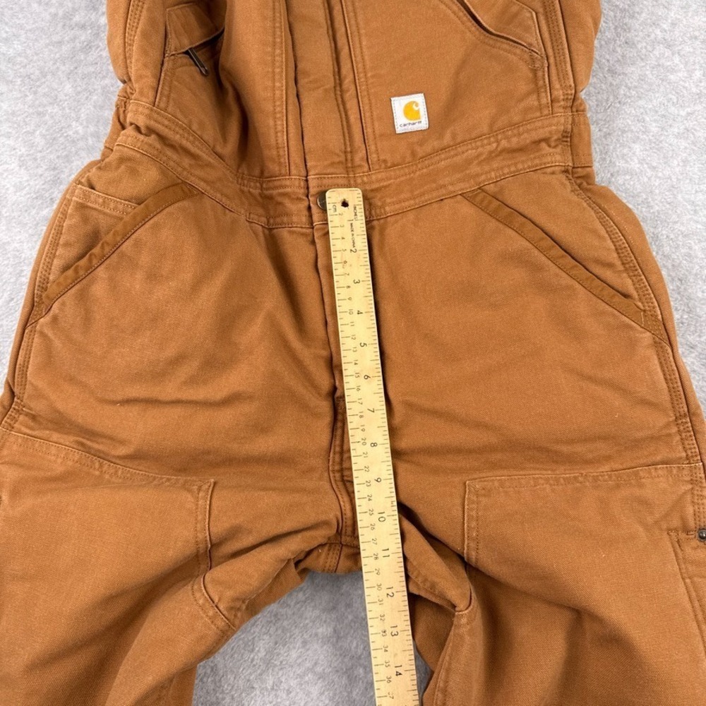 Carhartt Coverall Womens Small Short Loose-Fit Washed Duck Insulated Biberall - Picture 8 of 16